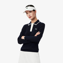 LACOSTE Polo Collar Stretch Golf SweaterAF8544-SS25 HHW NAVY/WHITE -SMALL