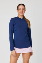 Sofibella SUN PROTECTION LONG SLEEVE TOP - UV STAPLES 2382NVY Color:Navy Size: Small