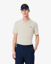 LACOSTE Men's Short Sleeve Polo Collar Golf Sweater AH9341 CW ZAM BEIGE- MEDIUM
