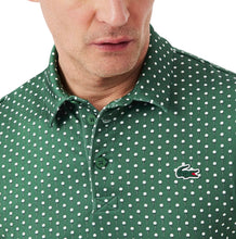 Lacoste Men's Golf All Over Printed Polo Shirt Green/White DH4825 CW 291  -MEDIUM