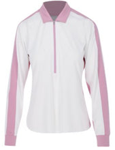 Dunning Moira Ventilated Performance Shirt Polo Long Sleeve Mauve Desert Heather D2F24K435 Size: Medium