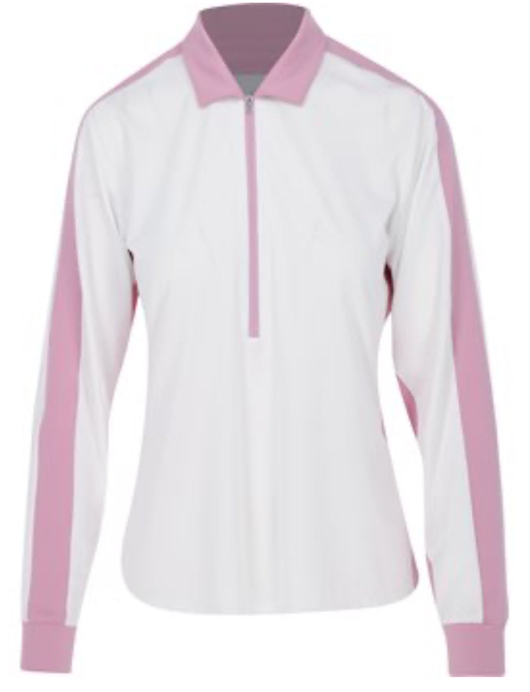 Dunning Moira Ventilated Performance Shirt Polo Long Sleeve Mauve Desert Heather D2F24K435 Size: Medium