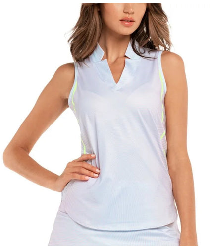 Lucky In Love Womens Incognito Golf Tank Top GT117-L57444 GALACTIC Size: Large