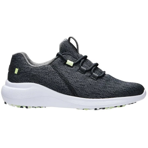 FootJoy Womens Flex Coastal Spikeless Golf Shoes - Black/Lime 95761