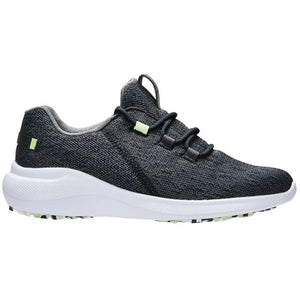 FootJoy Womens Flex Coastal Spikeless Golf Shoes - Black/Lime 95761