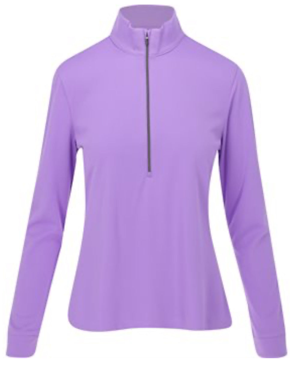 Greg Norman Fairway 1/2 Zip Mock Outerwear Pullover G2S23K077 Iris Size: Medium