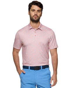 Flag & Anthem MVP Polo M-COREKT2089 Coral Combo Golf Cart Print