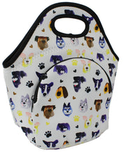Neoprene Lunch Bag with Pocket - Doggie Party