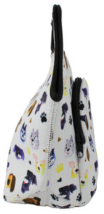 Neoprene Lunch Bag with Pocket - Doggie Party