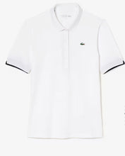 Lacoste Women's Slim Fit UV Protect Stretch Golf Polo PF5179 51 522 White/ Navy Size: 36 (Small)