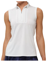Dunning Freya Jersey Performance Sleeveless Polo D2F24K434- White Size: Med