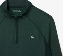 LACOSTE Men's Technical Fleece Golf Sweatshirt SH5221 CW RIB GREEN -MEDIUM