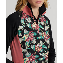 RLX Ralph Lauren Women's UV Jersey 1/4 Zip Pullover - Island Bamboo Floral Multi Size: Small & Medium