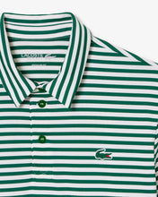 LACOSTE Regular Fit Ultra Dry Striped Golf Polo DH3187-51 Green / White • 291-MEDIUM