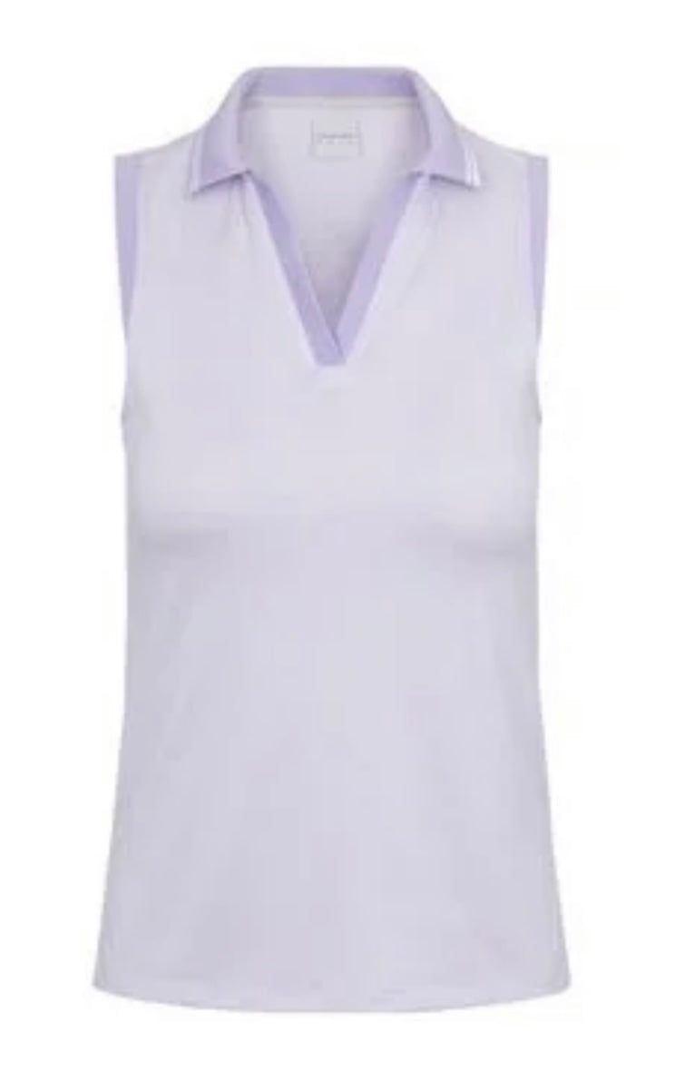 Dunning Glasson Performance Sleeveless Polo ALUM D2S24K423