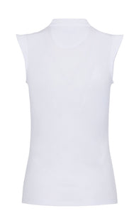 Greg Norman TWEED JACQUARD SLEEVELESS ZIP MOCK G2S24K410 White