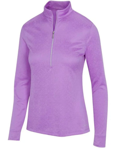 Greg Norman Womens Solar XP Mercado 1/2 Zip Long Sleeve Golf Top Size: Medium Iris