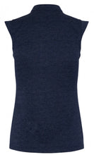 Greg Norman TWEED JACQUARD SLEEVELESS ZIP MOCK G2S24K410 NAVY