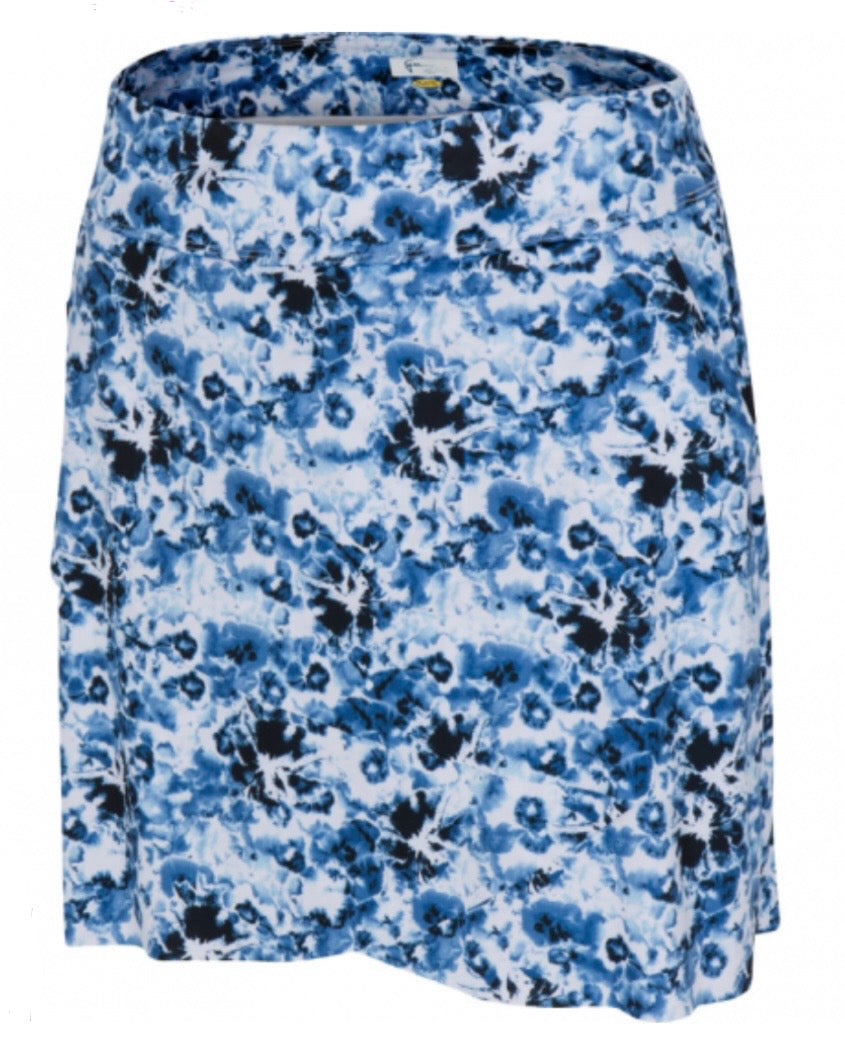 Greg Norman Gia Pull On Print Golf Skort G2S23H289 Cornflower Blue