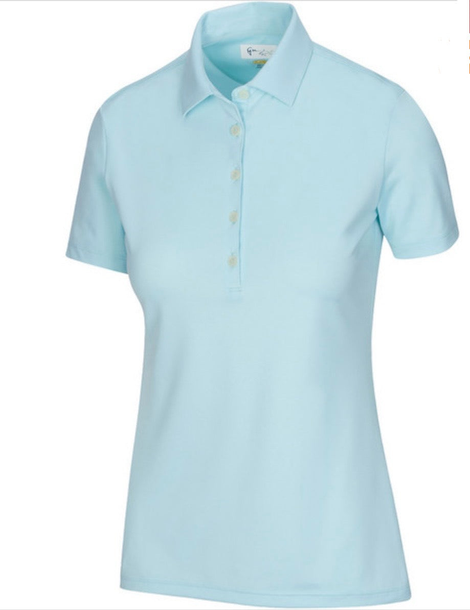 Greg Norman WOMEN'S FREEDOM MICRO PIQUE STRETCH POLO G2S21K450 Pure Aqua