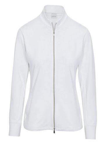 Dunning Fallow Embossed Jersey Performance Full-Zip Outerwear Jacket D2F23K421 White