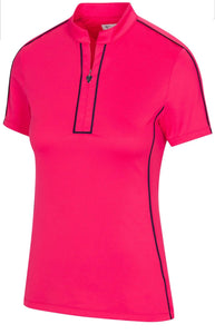 Greg Norman Womens Alana Golf Polo G2S23K105 Strawberry Size: Medium