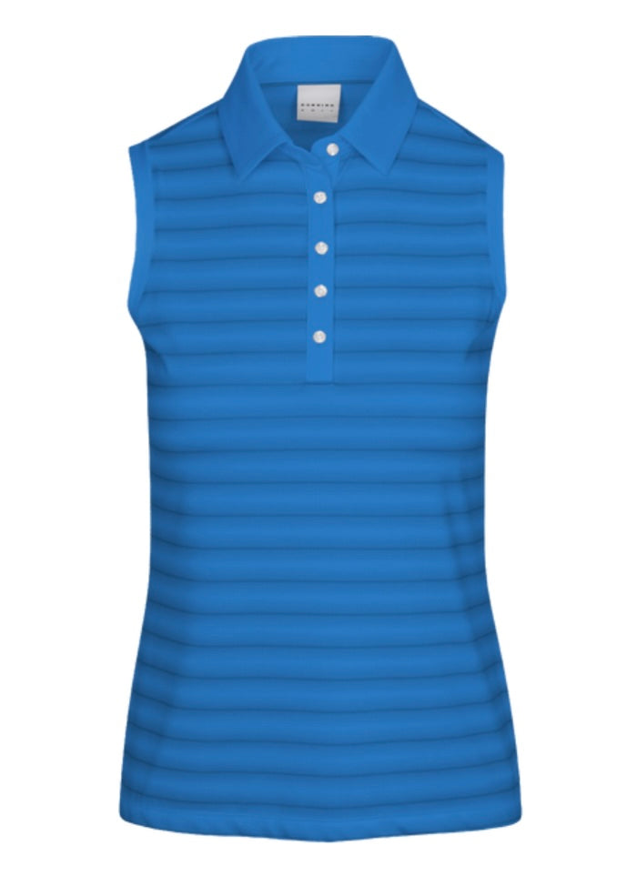 Dunning HAILEY JERSEY PERFORMANCE SLEEVELESS POLO D2S23K269 Azure Size: Small