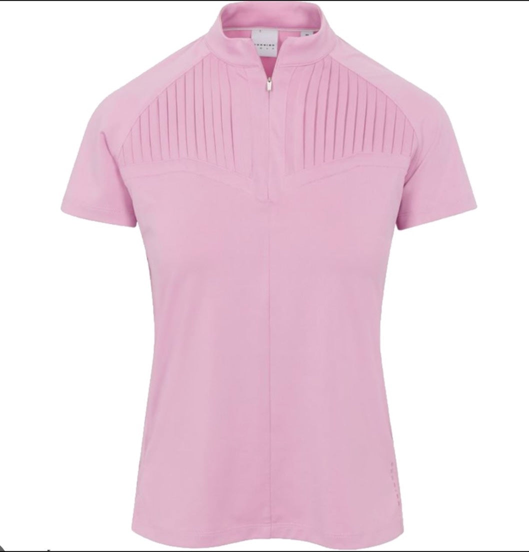 Dunning Freya Jersey Performance Shirt Polo Short Sleeve D2F24K447 Mauve Desert