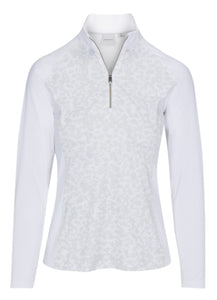 Dunning AYLA JERSEY PERFORMANCE QUARTER ZIP D2S23K283 White Size: Small