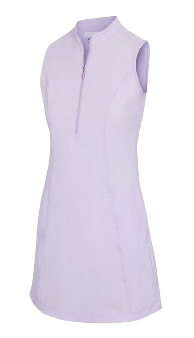 Greg Norman TECH WARP-KNIT SLEEVELESS ZIP DRESS G2S24K413 Lavender Mist