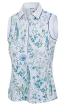 Greg Norman Oleander Botanical Floral Sleeveless Polo G2F25K100 White