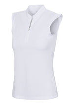 Greg Norman TWEED JACQUARD SLEEVELESS ZIP MOCK G2S24K410 White