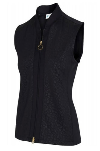 Greg Norman Women's Teardrop Vest G2S22J066 Black Size: Medium