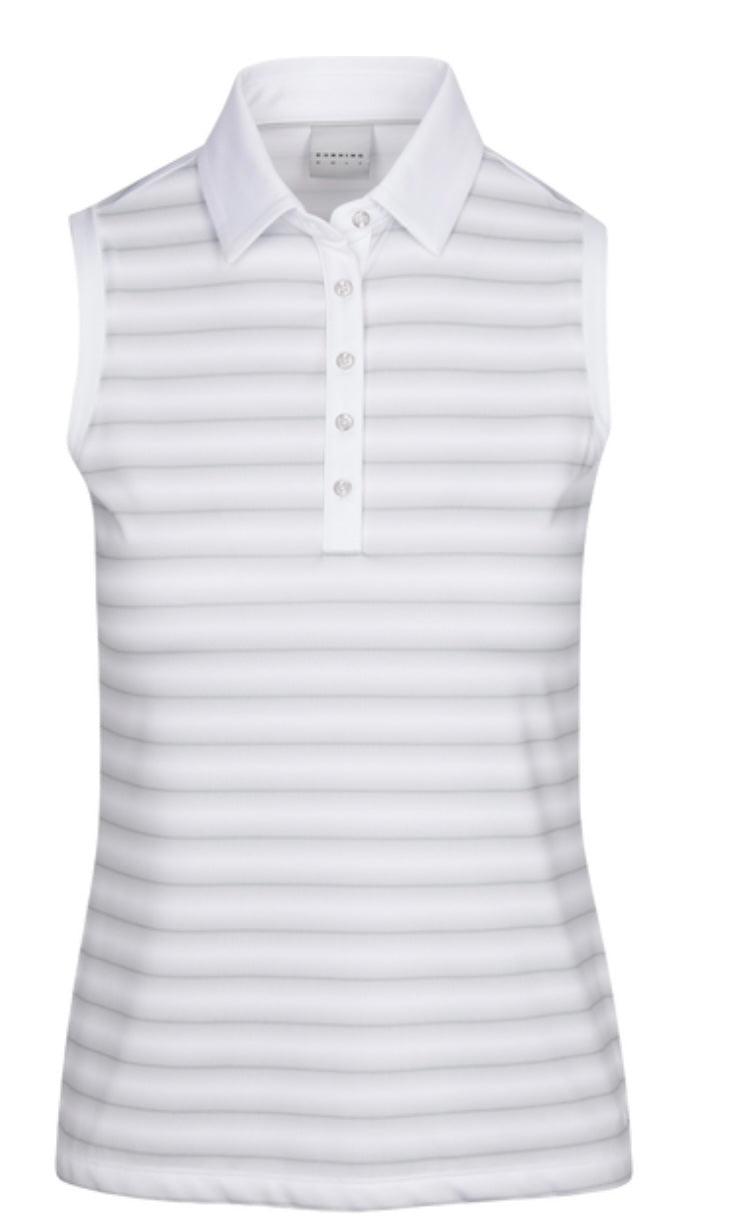 Dunning HAILEY JERSEY PERFORMANCE SLEEVELESS POLO D2S23K269 White Size: Small