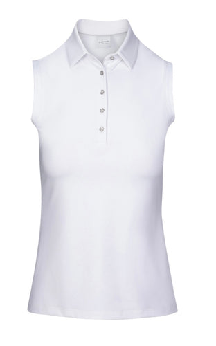 Dunning PLAYER JERSEY SLEEVELESS PERFORMANCE POLO D2S22K271 White