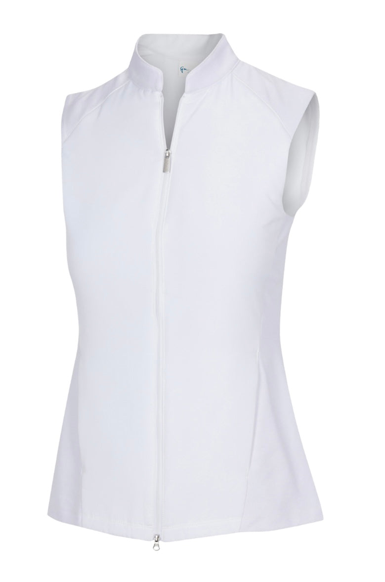 Greg Norman MIX MEDIA WIND VEST G2S23J071 White – Baseline Golf