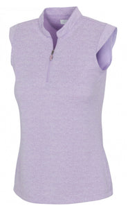 Greg Norman TWEED JACQUARD SLEEVELESS ZIP MOCK G2S24K410 Lavender Mist