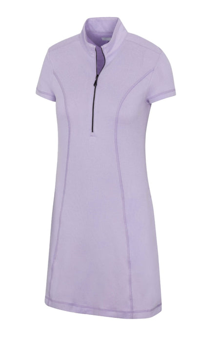 Greg Norman Elodie S/S 1/2 Zip Dress Lavender Mist Heather G2S24K414