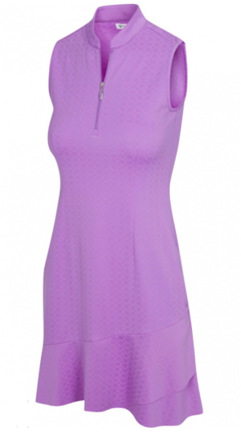 Dress Greg Norman Women's Golf Apparel Greg Norman G2S23K403 Crossover Flounce Sleeveless Golf Dress Size Dress Greg Norman Women's Golf Apparel Greg Norman G2S23K403 Crossover Flounce Sleeveless Golf Dress Size