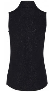 Greg Norman Ladies Apollo Sleeveless Zip Golf Shirts - ASTRAL (Black) G2F23K600 Size: Medium