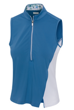Greg Norman Sinatra Sleeveless Sculpted Polo G2F25K101 Azure Blue