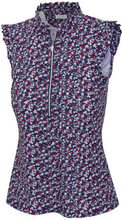 Greg Norman Prestige Sleeveless Camo Floral Polo G2F25K200 Navy