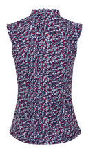 Greg Norman Prestige Sleeveless Camo Floral Polo G2F25K200 Navy