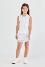 Sofibella GIRL'S SLEEVELESS POLO 4077WHT Color: White Size: Small