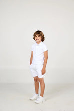 Sofibella BOY'S SHORT SLEEVE POLO - ENERGY  4054W-WHT Color: White Size: Medium