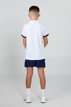 Sofibella SHORT SLEEVE POLOSKU: 4064WAN Color: White & Navy Size: Large