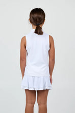 Sofibella GIRL'S SLEEVELESS POLO 4077WHT Color: White Size: Small