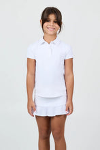 Sofibella GIRL'S SHORT SLEEVE POLOSKU: 4071WHT Color: White Size: Small