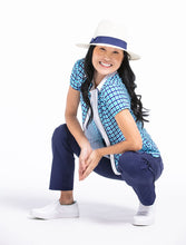 Kinona Class Act Shortsleeve Golf Shirt - Mediterranean Check Size: Small