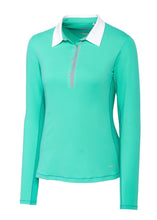 Annika Zennith Long Sleeve Polo LAK06408 Glass